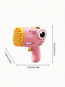 Pistola de burbujas con 40 orificios para niños con diseño de dinosaurio, accesorios para fiesta de cumpleaños, para jugar al aire libre, regalo de cumpleaños (Pilas y solución de burbujas no incluidas)