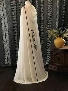 1 件女士雪纺披风，适合晚礼服、婚礼披肩、白色/红色/黑色连帽斗篷、成人万圣节角色扮演女巫服装 - 彩色 - 查看 6