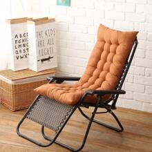 1 pieza Cojín reclinable acolchado y grueso, cojín grueso para silla mecedora de doble cara, cojín para silla plegable para descanso, cubierta superior fija, relleno esponjoso de algodón de perla de alta calidad para silla reclinable de gravedad cero