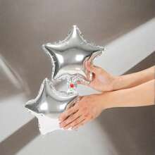 50 sztuk/zestaw 10-calowe srebrne balony foliowe Pentagram, odpowiednie na ślub, rocznicę, urodziny, przyjęcie z okazji ukończenia szkoły, dekorację na Dzień Ojca, rekwizyty do zdjęć wewnątrz/na zewnątrz