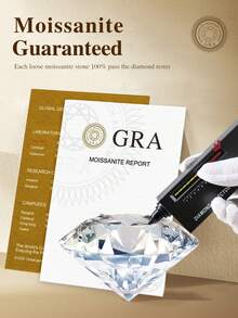 1 件圆形经典戒指 D 颜色 2 克拉莫桑石钻石结婚戒指，S925 纯银戒指适合女性订婚、妻子、女朋友、生日礼物、周年纪念礼物新娘精美珠宝 - 圓包莫桑戒指-2ct - 查看 5