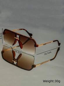 Nuevas gafas de moda con doble puente y montura retro de media montura, elegantes y minimalistas, versátiles para la playa, fiestas y uso diario, adecuadas tanto para hombres como para mujeres
