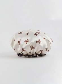 Double-Layer Waterproof Bath Cap With Bowknot Pattern Shower Cap, Hair Cover For Kitchen And Home Use. Elastic Reusable Bathing Cap Printed Shower Hat Bath Hat Beauty Salon Spa Shower Cap For Women Girls.Large Waterproof Satin Shower Caps Adjustable Bath Hair Caps Silky Fabric Lined Bathing Hair Cover Wraps Bonnets Hair Protector For Women Girls.Mother's Day Gift. Back To School