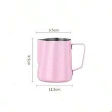 1 Pieza Jarra espumadora de café con leche, taza para espuma de leche, acero inoxidable 304, escala interna precisa, tanque de ordeño de boca precisa, control preciso de la velocidad de flujo de la espuma de leche, sensación cómoda, olla para espuma de leche, utensilios de espresso, exquisita alta calidad, duradero, opción de varios colores, accesorios de café para el hogar, la oficina y la vuelta al colegio de 350/600ml