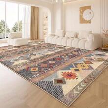 Großer Teppich/Campingdecke geeignet für Innenhof/Innenbereich, mit personalisierten bunten Boho-Mustern, hergestellt aus hochdichtem Material mit rutschfester Unterseite, farbbeständig, abriebfest, sehr saugfähig, geeignet für Holzböden und Außenbereich, leicht zu transportieren, das verstärkte Material bietet ein angenehmes Fußgefühl, Eingangsbereich Dekor Badezimmer Küche Dekor