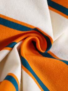 Toddler Kids Short Sleeve Cotton Striped T-Shirt, Elastic Lightweight Breathable Soft Tee Shirt For Summer