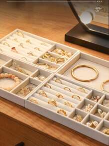 36 de tave pentru bijuterii din catifea, organizator de bijuterii de mare capacitate cu compartimente separate, suport de afișare stivuibil pentru cercei, coliere, brățări, inele, agrafe de păr, bentițe de păr etc. Organizator de depozitare pentru femei, articole esențiale de călătorie, cadou pentru tată