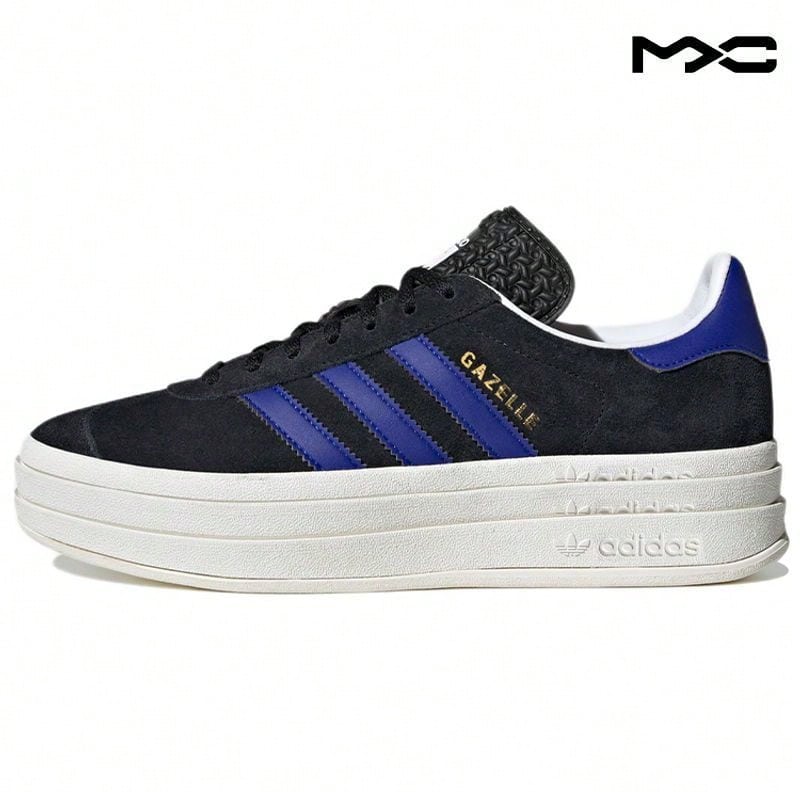Gazelle Bold 'Black Lucid Blue' Core-Black Gold-Metallic Sneakers Women HQ4408 - 彩色 - 查看 1