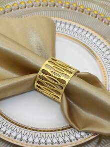 Bộ 6/12 chiếc vòng giữ khăn ăn bằng kim loại rỗng, thanh lịch và lãng mạn, thích hợp cho đám cưới, trang trí bàn khách sạn (6 chiếc, một kích cỡ) - Nhiều màu - Xem 10