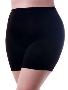 Short Feminino Anagua Plus Size Segunda Pele Anti Assadura Usar por Baixo de Roupas Saias Vestidos - Preto - Visão 2