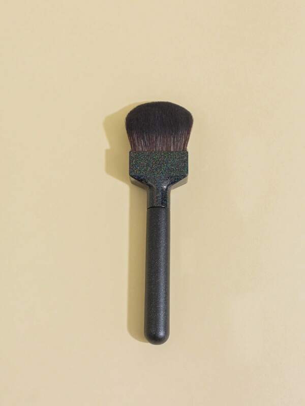 1 pieza Pincel de maquillaje de polvo amarillo, 2 piezas Pinceles de maquillaje para contorno