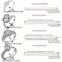 4 piezas Ajustador de talla de anillo invisible, para anillos sueltos, de silicona transparente, reductores de anillos o apretadores de anillos - guardas de anillos invisibles - 4 tallas, ajustador y redimensionador que se adapta a casi cualquier tamaño de anillo, unisex, accesorios para DIY de anillos de boda - Multicolor - Ver 13