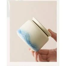 Ceramic Tea Leaf Canister, Chinese Vintage Dry Fruit Airtight Jar, Portable Tea Leaf Container, Small Packaging Spice Storage Jar Back To School