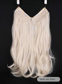 Syntehtic Fish Line Hair Extensions 20" 160g Long Wavy Hairpieces Curly Invisible Hidden Wire One Piece Hair Extensions Hairpiece Wig For Women