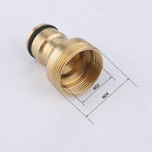 2pcs Garden Hose Quick Connector, M22x1 Female And M24x1 Male Threaded Brass Water Hose Adapter