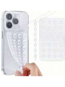 1 Peça 24 Adesivos de Patches de Ventosa de Silicone Dupla Face, Suporte de Ventosa para Celular, Patches de Silicone com Ventosa Dupla Face Antiderrapante