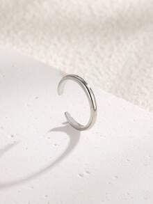 1 chiếc nhẫn hở ngón chân có thể điều chỉnh theo phong cách tối giản trơn, thời trang độc đáo - Bóng loáng - Xem 10