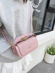 Women's Fashion Handbag Tote Bag, Elegant Minimalist Design, Large Capacity - Pink - View 3