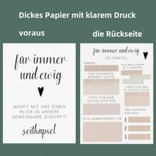 30pcs Modern Time Capsule Wedding Greeting Cards Set, Wedding Blessing Cards Creative Game Guest Book Replacement, Fashionable German Wedding Ceremony Decors Summer Birthday Gifts Beach Back To School School Supplies Room Decor