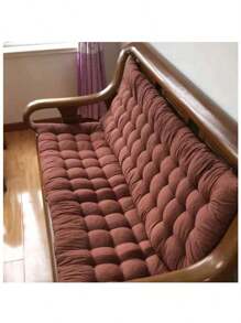 1 pieza Cojín reclinable acolchado y grueso, cojín grueso para silla mecedora de doble cara, cojín para silla plegable para descanso, cubierta superior fija, relleno esponjoso de algodón de perla de alta calidad para silla reclinable de gravedad cero