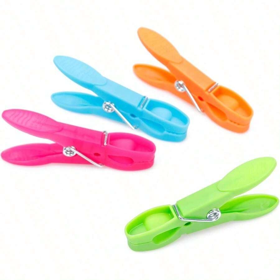 27 Pcs Colorful Plastic Clothespins Laundry Pins Windproof Clotheslinger Towel Clips Drying Line Pegs Small Colored Clothes Pins For Outdoor Clothesline Crafts Picture Food Package Clips - Colorful - View 1