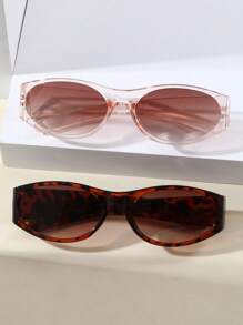 2pcs Vintage Oval Fashion Multi-Function Glasses