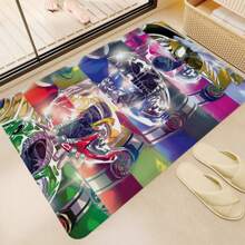 Mighty Morphin Power Rangers Fluffy Carpet INS Style Soft For Bedroom Floor House Washroom Non-Slip Bedside Rugs