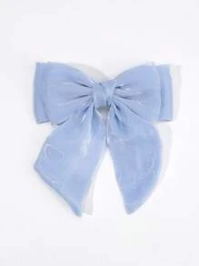 1 Stück personalisierte Textil-Haarschleife für Mädchen, blaue Netzschleife, Haarspangen mit individuellem Namen, beige Schleifenband, einfarbige Schleife mit Haarstyling-Clip, Einfarbige Haarspangen, lässiger Alltags-Haarschmuck, Kinderhaar-Accessoires