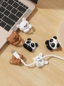 Cute Animal Cable Clips, Cable Organizer For Desktop, Cute Animal Desktop Multi-Function Mouse ,Silicone Cable Clips,Wire Storage Holder, Charger Cord Winder For USB Charging, Car, Tablet Wire Management, Durable And Compact: Tidy Up Your Phone Charging Cables, Earphones, And Various Data Cables,Charging Cable Holder With Protective Cover ,Desk And Bedside Table Management