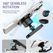 1pc Gym Car Magnetic Phone Holder, 360 Degree Adjustable Portable Phone Holder, Fitness Equipment Accessories, Carbon Texture, Diamond Mesh, Double Magnets, Clip-On, Silicone Base, 17mm Ball Head, Lazy Holder, Outdoor Photography Support Stand, Suitable For Indoor Outdoor Home Gym Car Kitchen Bathroom Phone Holder, Sport, Gym, Home Exercise, Sport Accessories, Gym Accessories, CrossFit Accessories