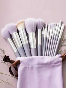 全新14件套化妆刷套装，柔软蓬松，专业化妆粉底、眼影、歌舞伎刷、晕染刷，含化妆包和美妆蛋，是送给化妆新手的理想礼物。棕色系化妆刷套装，柔软毛刷，便携式专业眼影、粉底和腮红工具套装，包含粉底、腮红、修容、眼影，附赠旅行包，必备化妆工具，化妆刷套装，化妆刷套装，化妆刷套装，全套化妆刷，化妆刷套装，全套化妆工具，化妆刷套装，化妆刷套装，化妆礼盒套装 - 彩色 - 查看 18