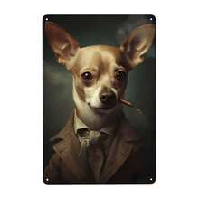 1pc/3PCS Funny Animal Smoking Vintage Metal Sign Retro Dog Giraffe Tin Sign For Home Wall Decor Bar Bedroom Gift 8x12 Inch Frameless Artistic Style Frame Vintage - Multicolor - View 31