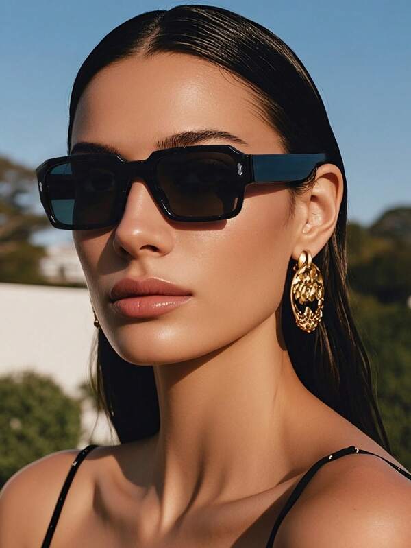 3pcs Vintage Square Small Frame Fashion Fashion Glasses