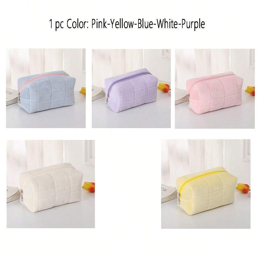 1PC Makeup Pouch Large Capacity Zipper Handbag Beauty Bag Cosmetic Storage Bagtravel Essentials For Vacation Summer Holiday Back To School School Stuff Bag For School Travel Bag For Women Makeup Bag For Travel - Multicolor - View 1