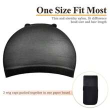 10 pièces de Casquettes de perruque haute élasticité, unisexes - Doublure de perruque en dentelle extensible douce dans les couleurs noir et nude, facile à utiliser et à nettoyer