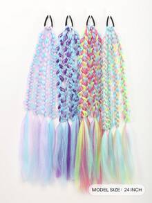1pc Butterfly Jumbo Braid Synthetic Hair Tinsel Wire Extension Twist Braid Bulk For Kids - Multicolor - View 3