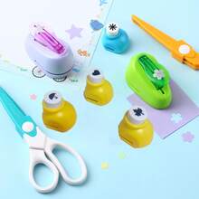 Spitze Bastel-Scheren und Prägematrizen-Werkzeugsatz, Handgefertigter Blumen-Stanzer für Scrapbooking & Planer Zubehör, geeignet für Konfetti DIY Kunstprojekte