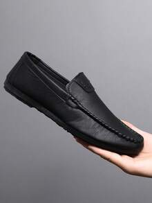 2025 Men's Fashion Business Dress Shoes, Soft Bottom Comfortable Slip-On Loafers, Non-Slip Wear-Resistant Casual Shoes (Product Runs Small, Suggest Ordering One Size Up)