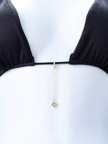 1 Stück Bikini Charm Körperkette Schmuck für Frauen, filigrane goldfarbene Bauchkette, Strandjuweliere für Sommer für Frauen