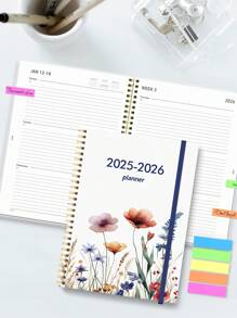 BUBU Planificador académico semanal y mensual BUBU 2025-2027, de julio de 2025 a junio de 2027, de 6.5" x 8.2", con cubierta flexible y con espiral, útiles escolares y de oficina para volver a la escuela