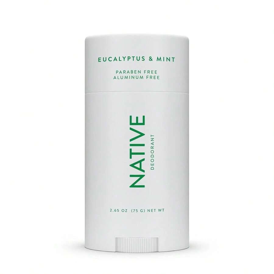 Desodorante Native | Desodorante natural para hombres, sin aluminio con bicarbonato de sodio, probióticos, aceite de coco y manteca de karité | Carbón - Eucalipto y menta - Ver 1