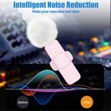 Wireless Lavalier Lapel Microphone For IOS TypeC Android Camera Plug-Play Professional Noise Reduction Recording Clip Mic For Creator Interview