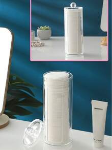 1 件塑料化妆面垫收纳盒，简约透明多功能收纳盒，适合家庭、节日礼物、圣诞礼物、假日海滩、浴室收纳、卧室收纳，大容量