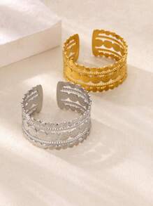 1PC Stainless Steel Multi-Layer Sun Bracelets For Women Gold Color Opening Sun Bangle Wedding Party Classic Jewelry Gift