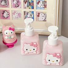 Sanrio 1 Stück Katzen Spender Flasche, süße hochwertige nachfüllbare Flasche als Seifenspender, Lotionsspender, Handdesinfektionsspender für den Hausgebrauch, Schulanfang