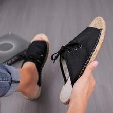 Sandali estivi originali di pescatore con suola in lino, aperti, fatti a mano intrecciati, slip-on, traspiranti, pantofole casual, scarpe in stile coreano in tessuto