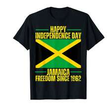 Happy Independence Day Jamaica 1962 Proud Jamaican Flag T-Shirt#SP Gifts For Dad - Black - View 1