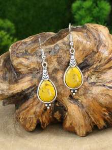 3 件套波西米亚风格女士首饰套装 - 复古银耳环和项链，适合休闲穿着或送礼