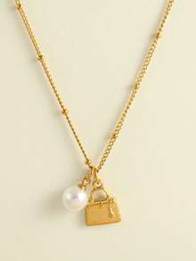 1 件波西米亚不锈钢复古法蒂玛之手和邪眼吊坠项链，复古独特设计，波西米亚时尚配饰，适合女性