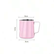 1 Pieza Jarra espumadora de café con leche, taza para espuma de leche, acero inoxidable 304, escala interna precisa, tanque de ordeño de boca precisa, control preciso de la velocidad de flujo de la espuma de leche, sensación cómoda, olla para espuma de leche, utensilios de espresso, exquisita alta calidad, duradero, opción de varios colores, accesorios de café para el hogar, la oficina y la vuelta al colegio de 350/600ml